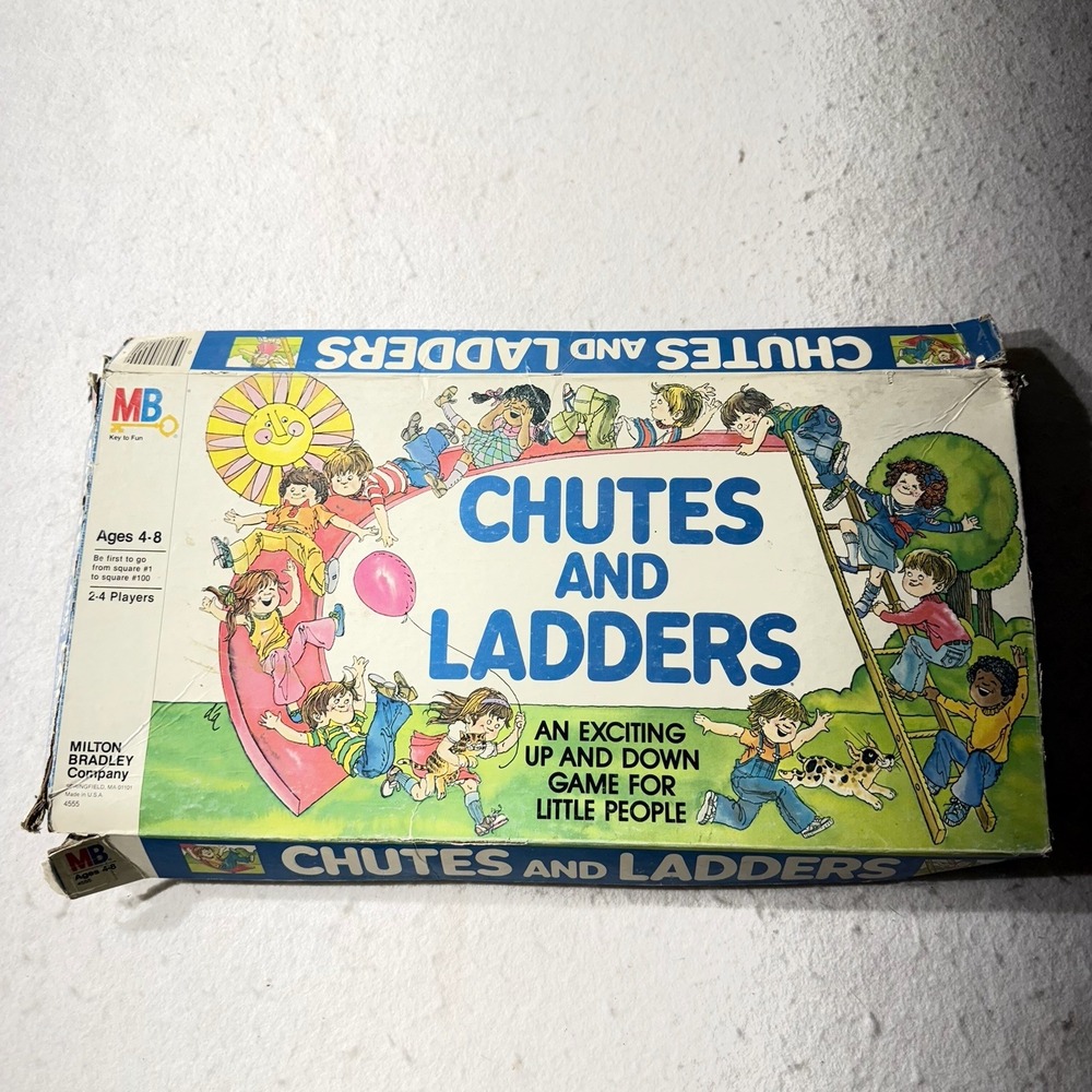 Chutes and Ladders Board Game 1978 Milton Bradley Hasbro – Vintage USA Classic